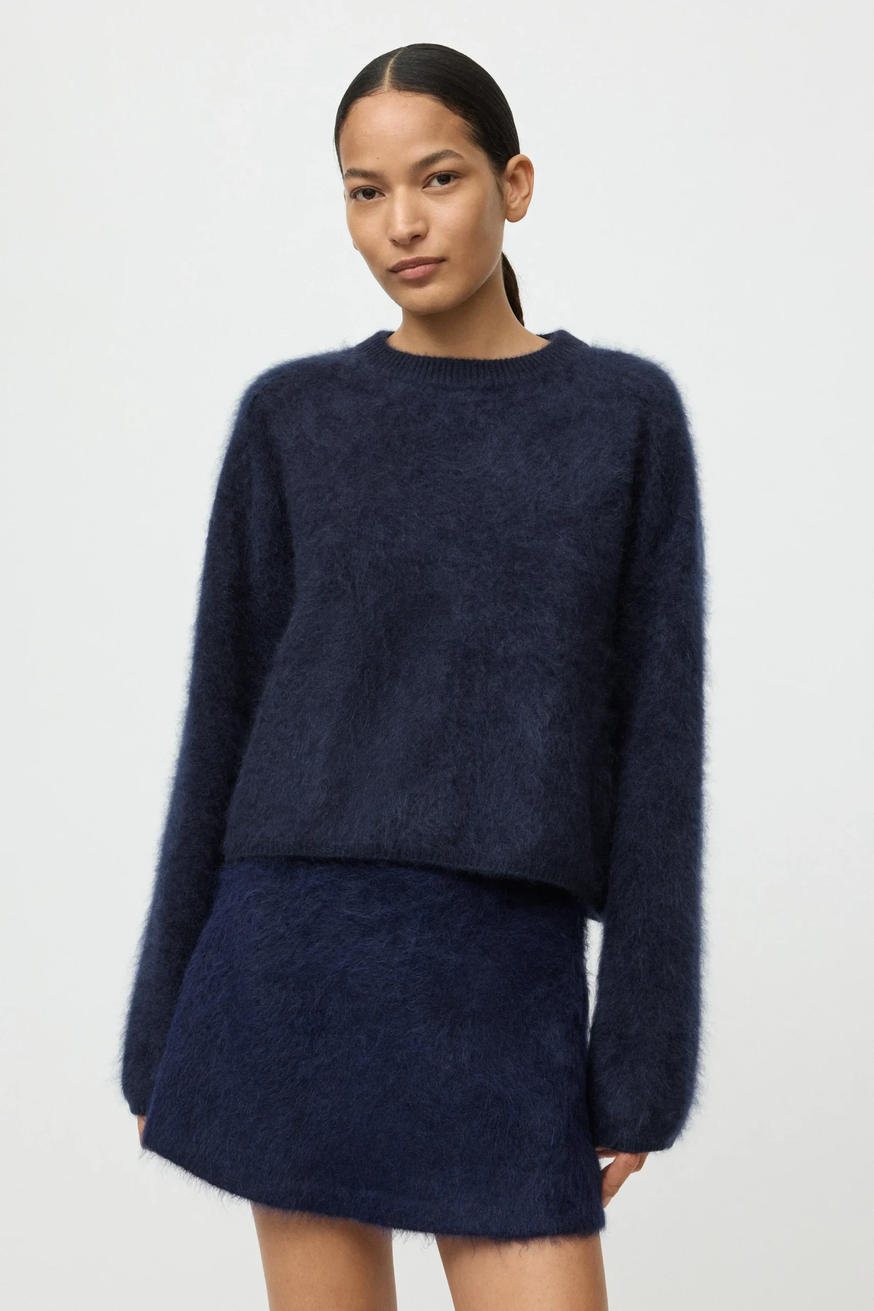Soft Goat - Brushed Crewneck Navy