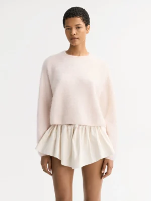 Soft Goat - Brushed Crewneck Powder