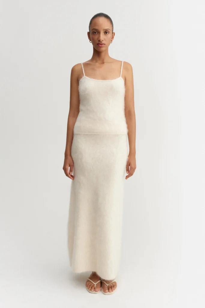 Almada Label - Umi Brushed Cashmere Skirt Vanilla