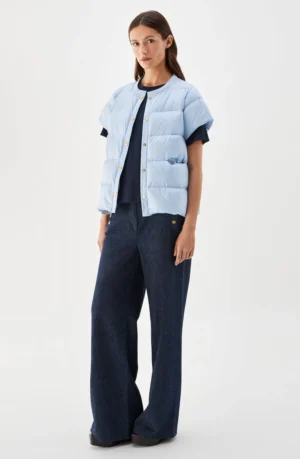 Busnel - Indie Short Sleeved Down Vest Ice Blue