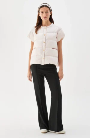 Busnel - Indie Short Sleeved Down Vest Light Rose