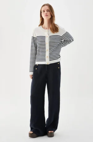 Busnel - Lizzie Striped Cotton Cardigan