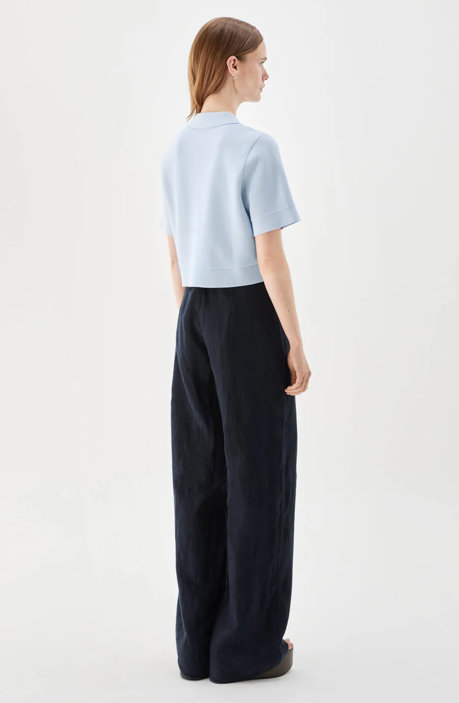 Busnel - Valery Cropped Cotton Jacket Ice Blue