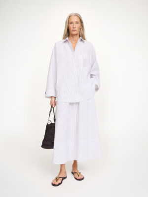 By Malene Birger - Derris Organic Cotton Shirt Black White Mix Stripe