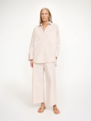 By Malene Birger - Derris Organic Cotton Shirt Dark Sand Stripe