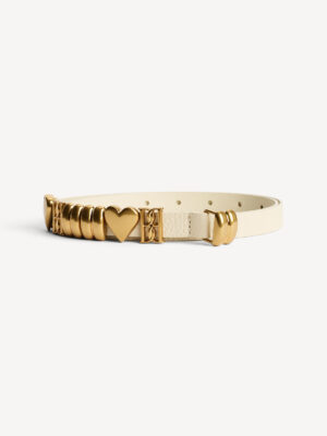 By Malene Birger - Ounlas Leather Belt Vanilla Cream