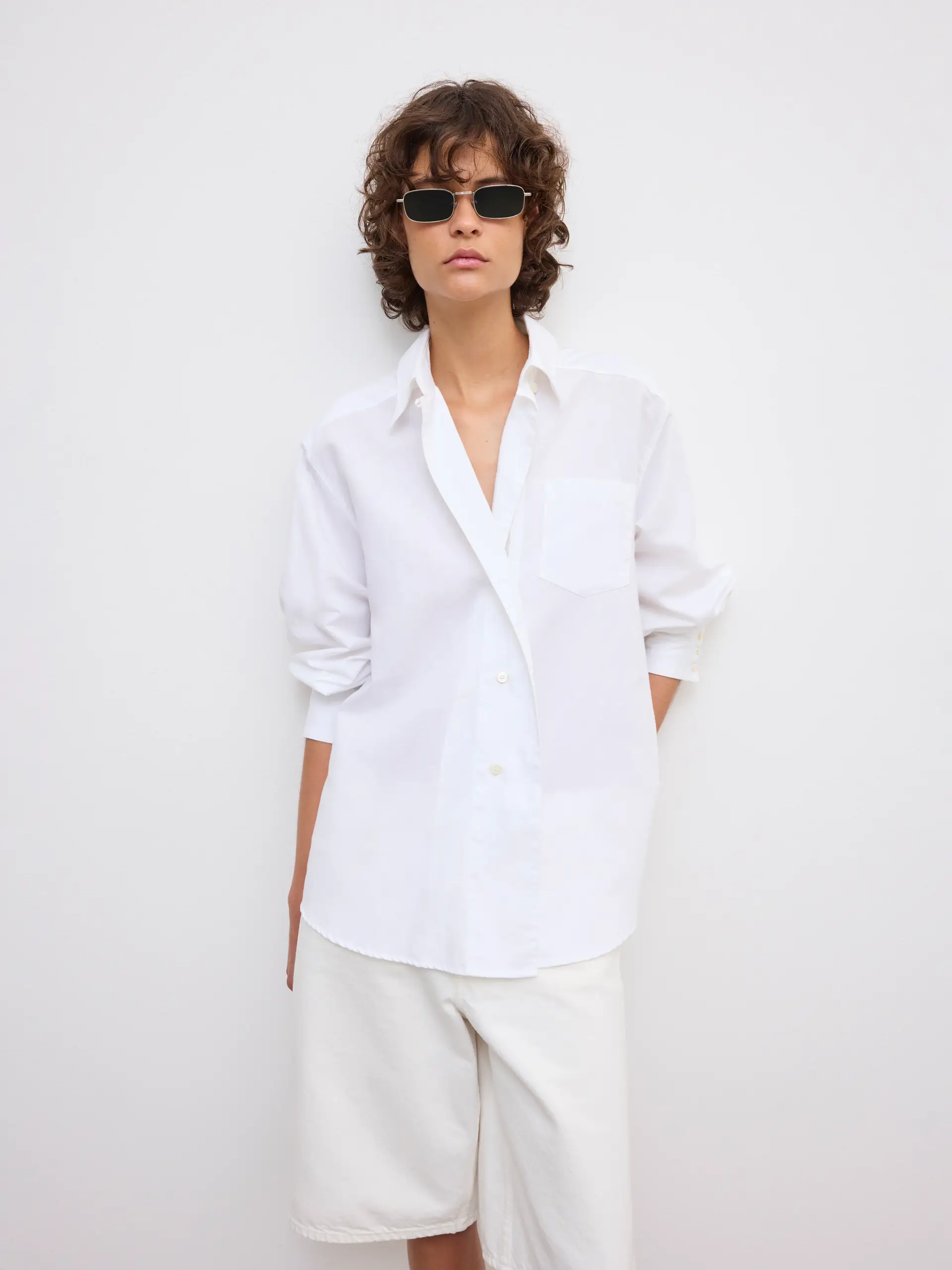 Dagmar - Asymmetric Shirt White