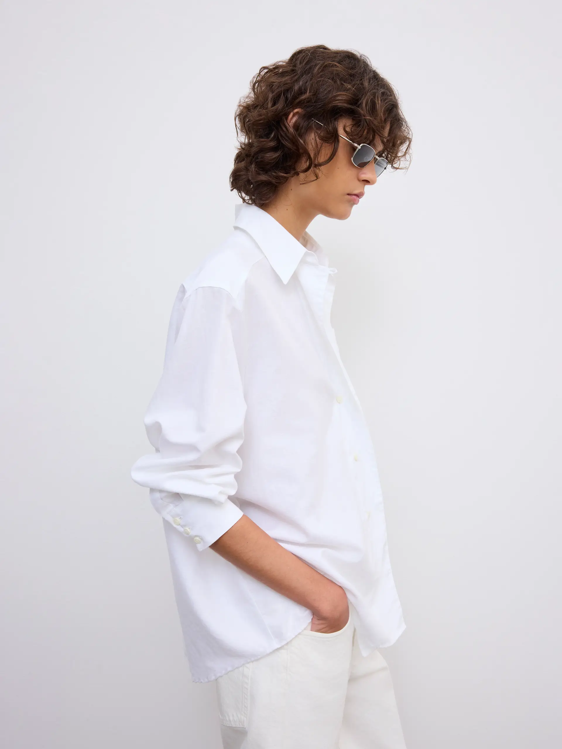 Dagmar - Asymmetric Shirt White
