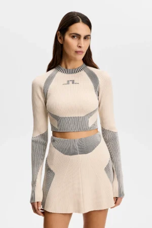 J.Lindeberg - Torie Contrast Rib Knit Top