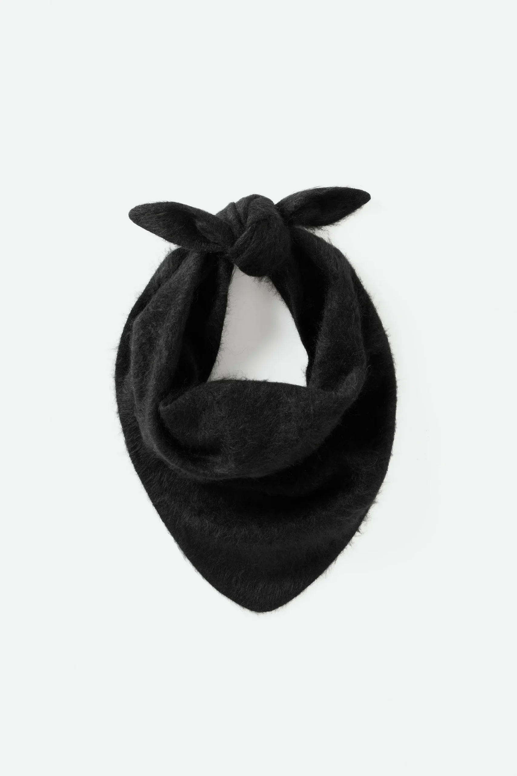 Soft Goat - Brushed Triangle Scarf Feather Black