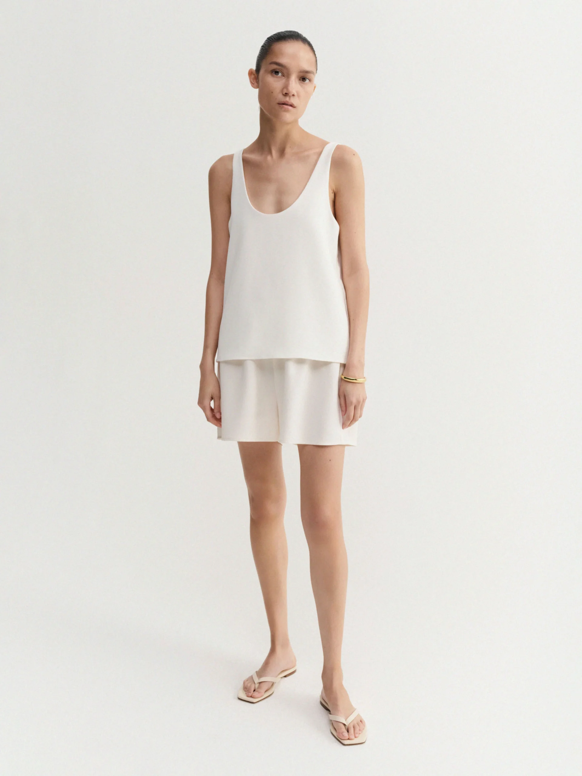 Almada Label - Bim Crepe Shorts Cream