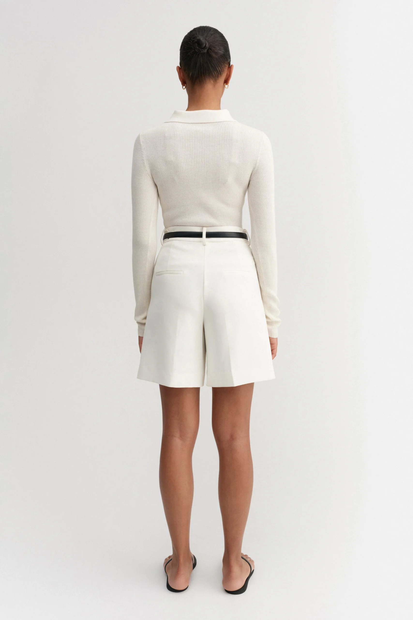 Almada Label - Blair Crepe Shorts Cream