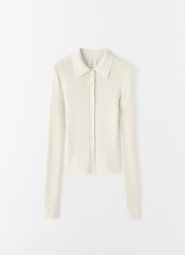 Almada Label - Lili Rib Cardigan Cream