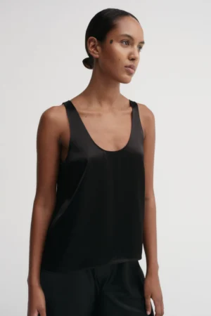 Almada Label - Romy Satin Top Black