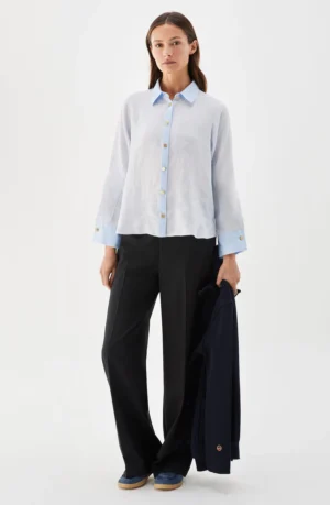 Busnel - Nenne Linen Shirt Ice Blue