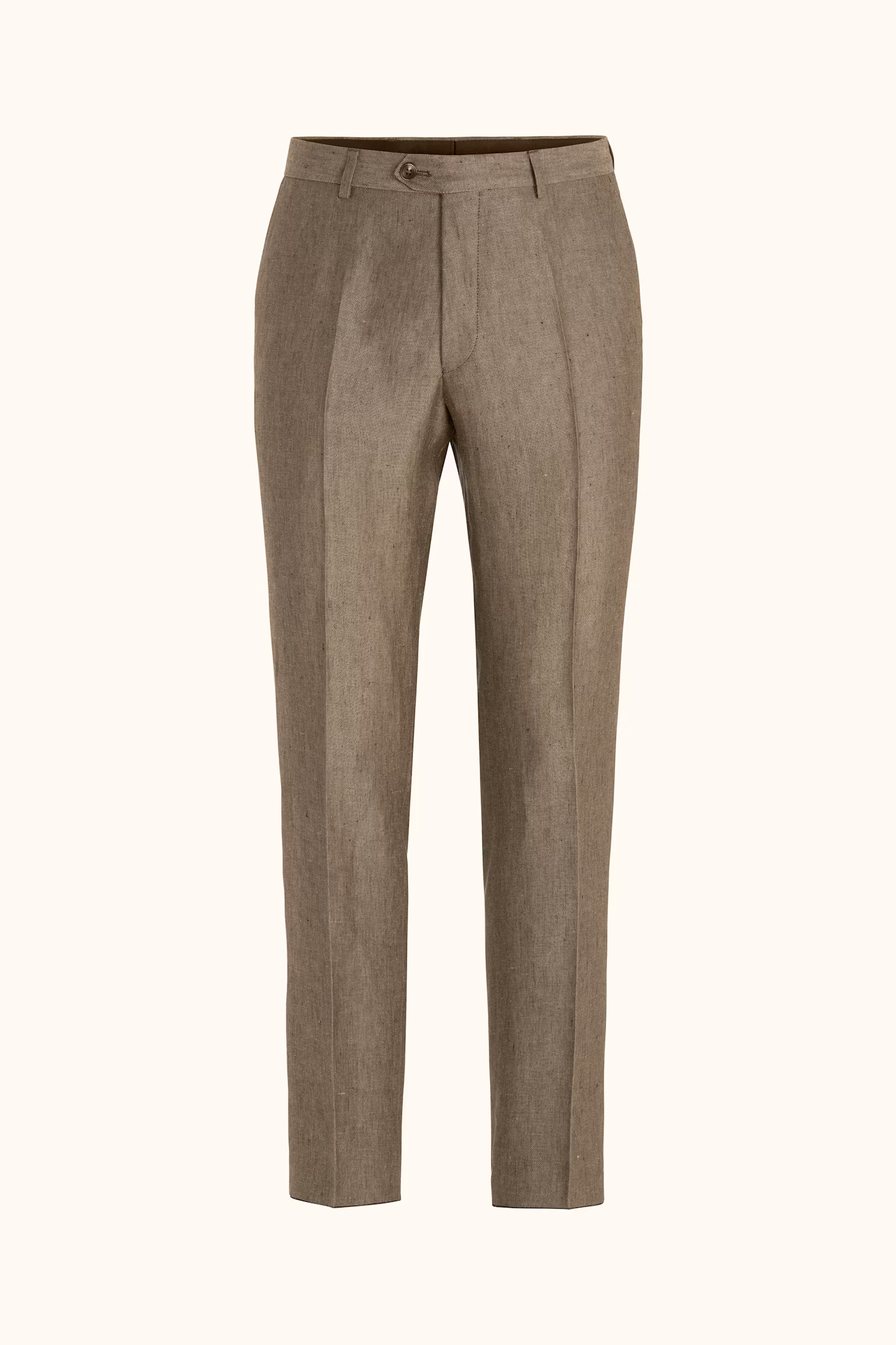Oscar Jacobson - Denz Linen Trousers Brown