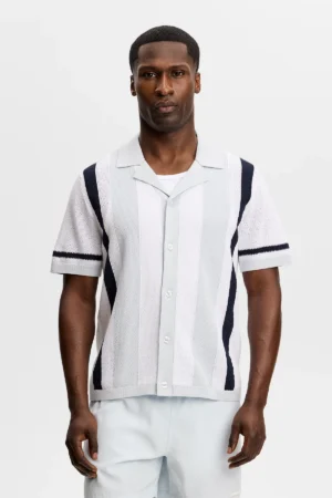 J.Lindeberg - Remus Resort Collar Knit Polo Skywriting