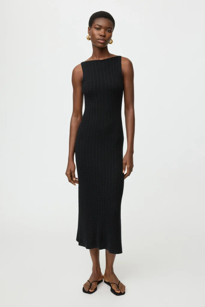 Soft Goat - Fine Knit Cable Knit Dress