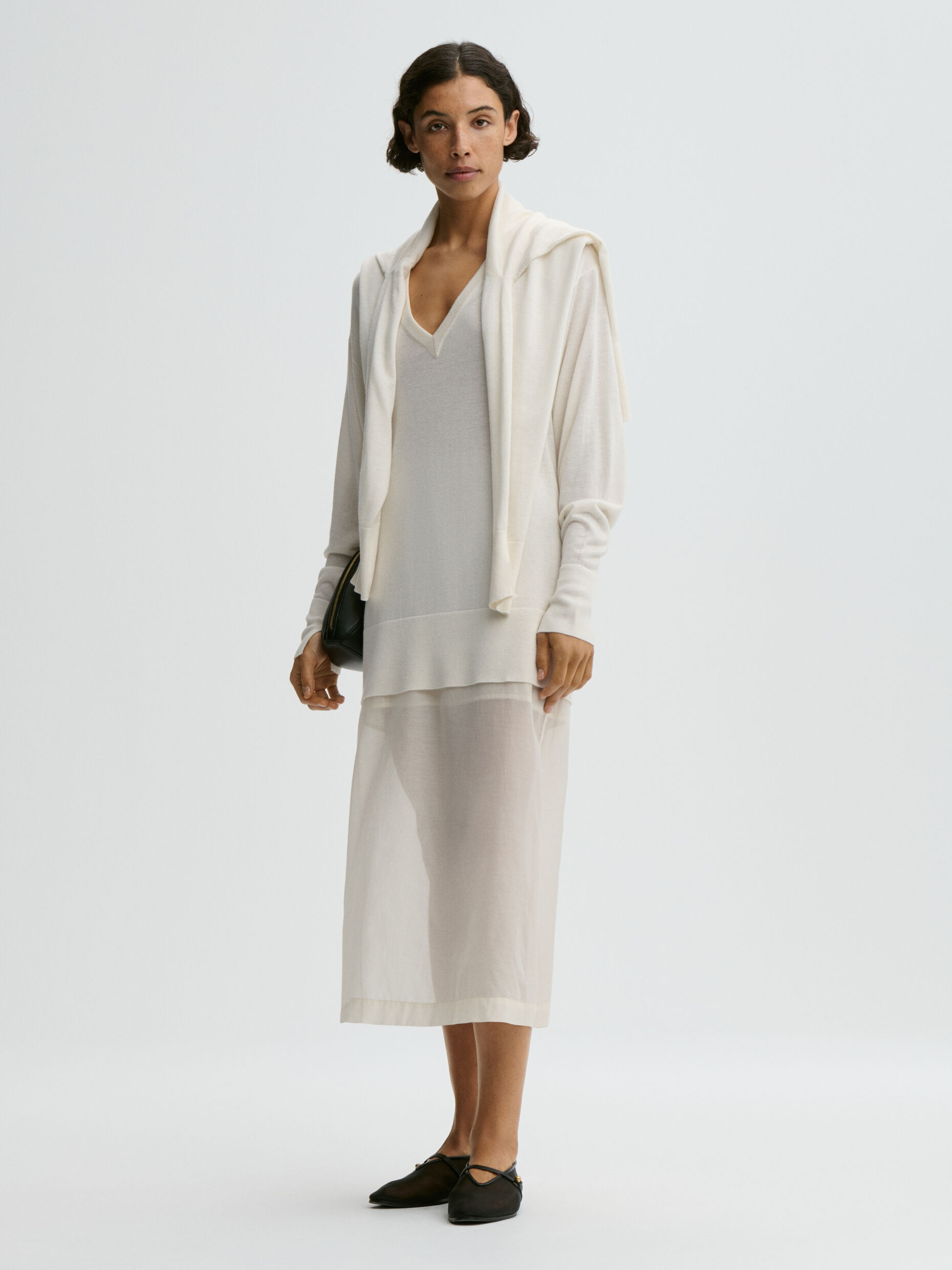 By Malene Birger - Esta Silk Organza Skirt Soft White