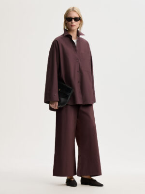 By Malene Birger - Luisa High-Waist Trousers Aubergine
