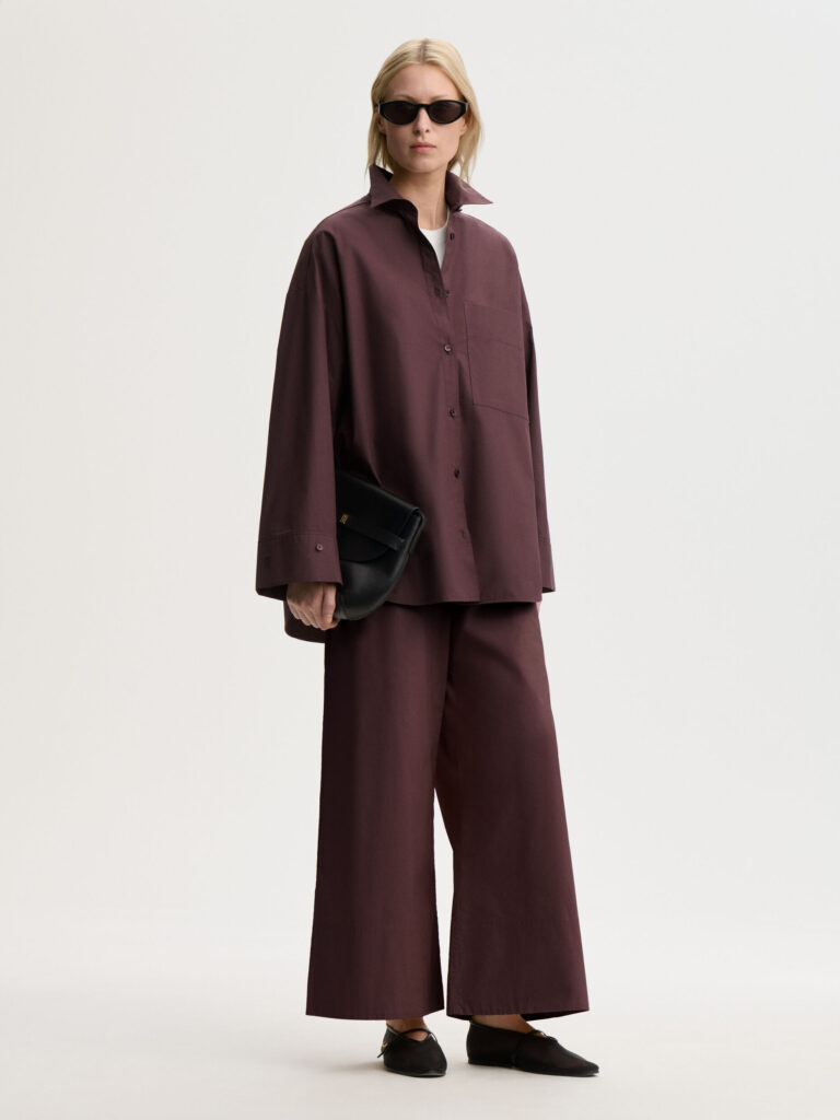 By Malene Birger - Luisa High-Waist Trousers Aubergine