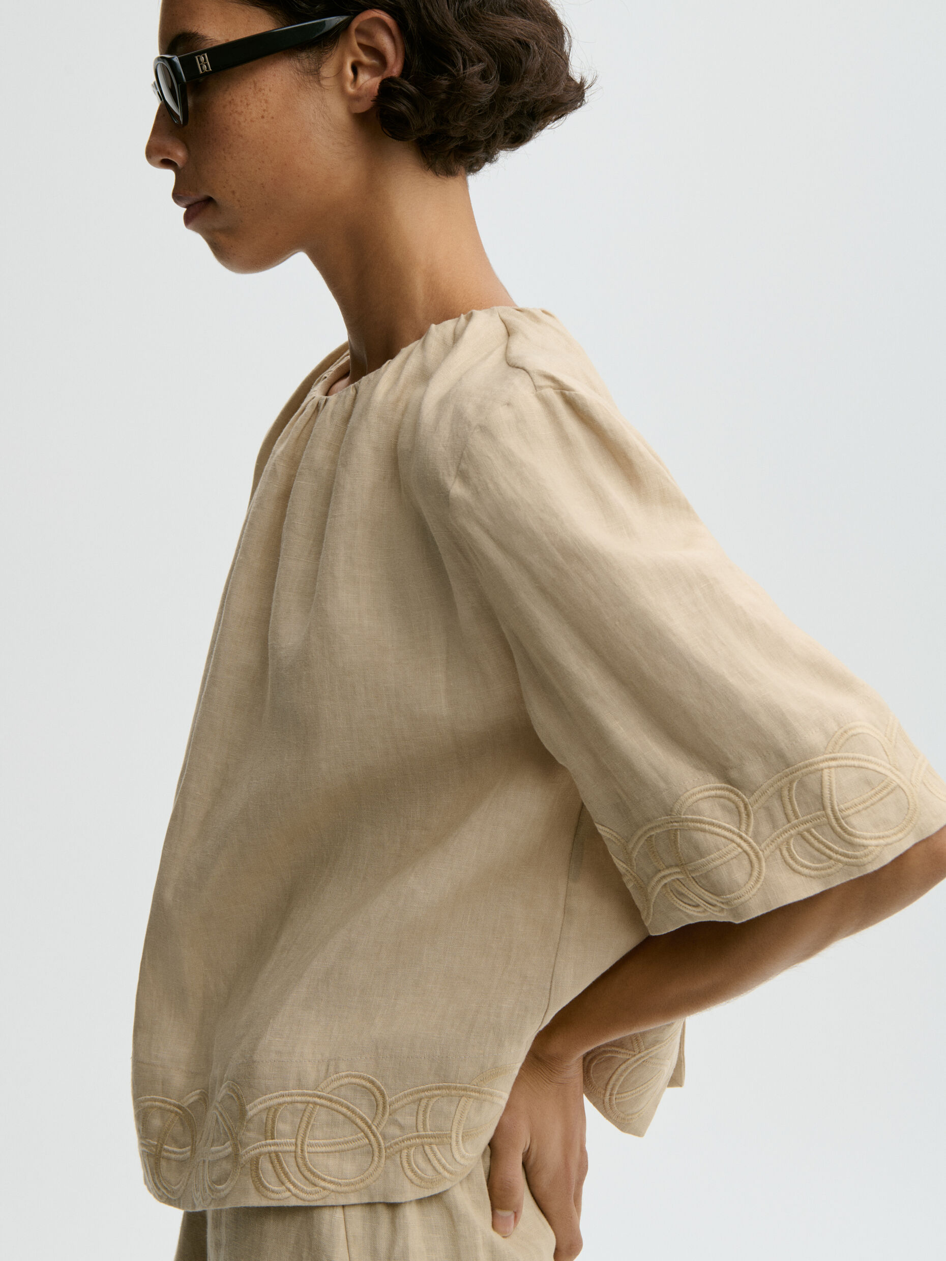 By Malene Birger - Marian Linen Top Old Beige