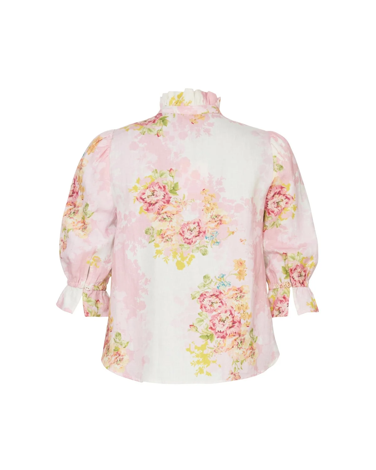 By Timo - Linen Ruffle Blouse