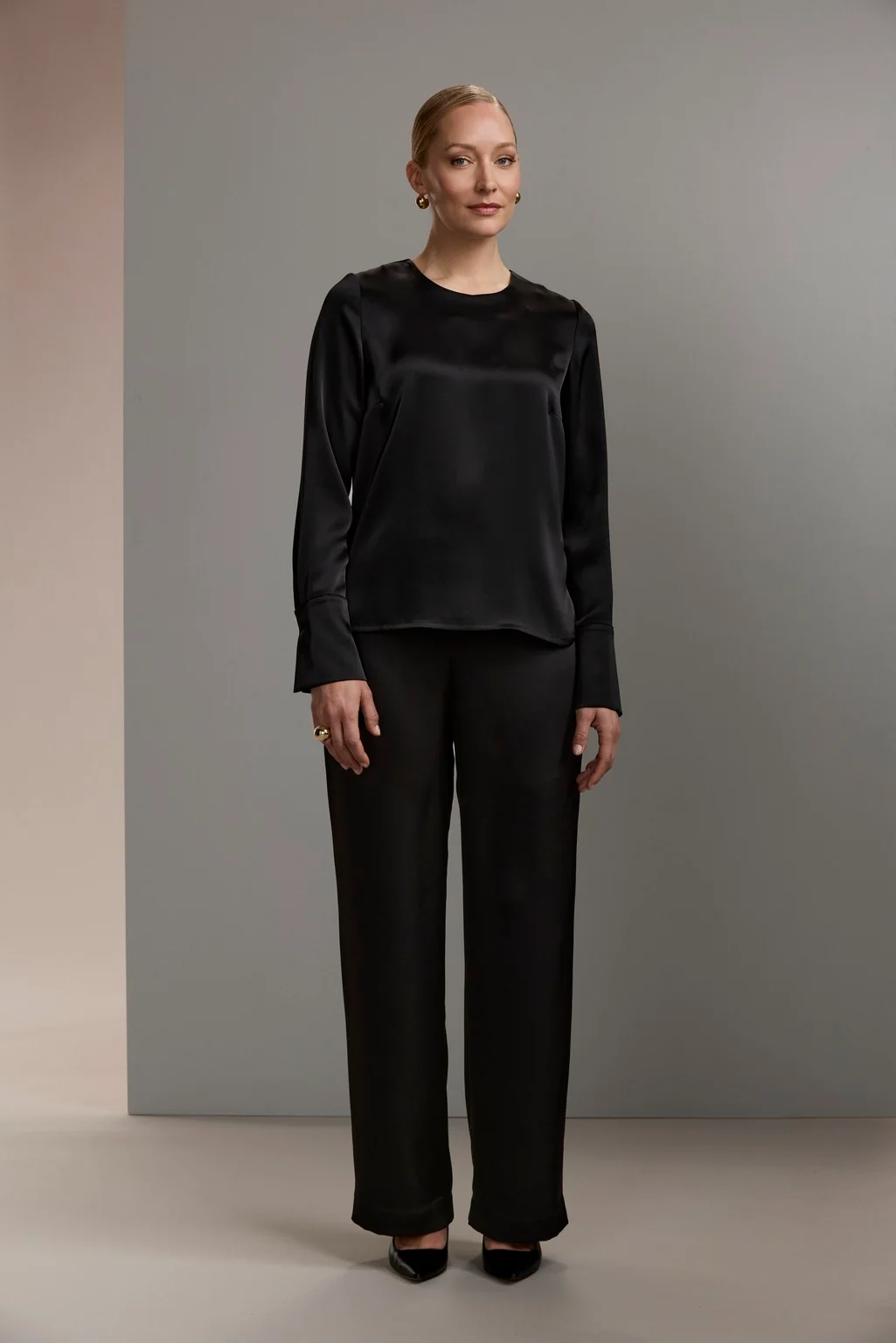 Original Story - Long-Sleeved Satin Shirt