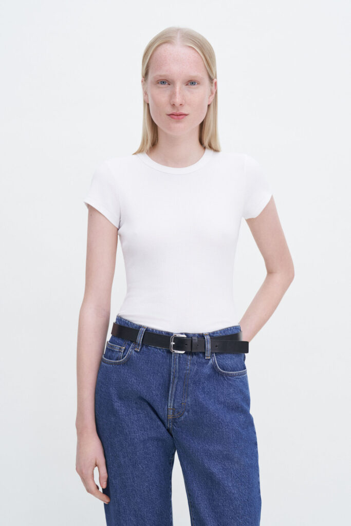 Filippa K - Fine Rib Tee White