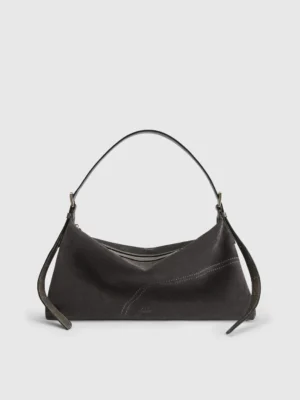 ATP Atelier - Castellare Suede Shoulder Bag Peltro