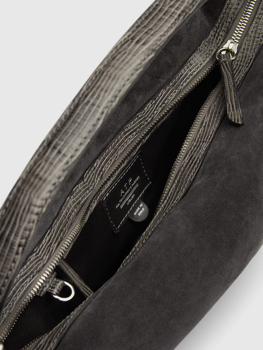 ATP Atelier - Castellare Suede Shoulder Bag Peltro