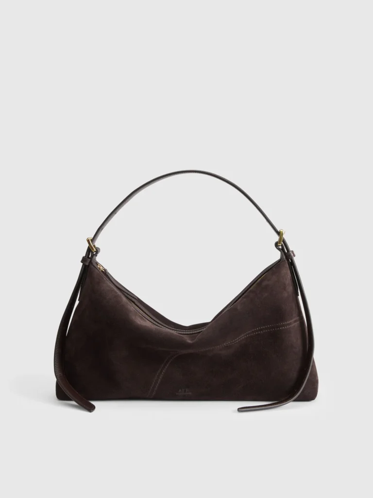 ATP Atelier - Castellare Suede Shoulder Bag Walnut