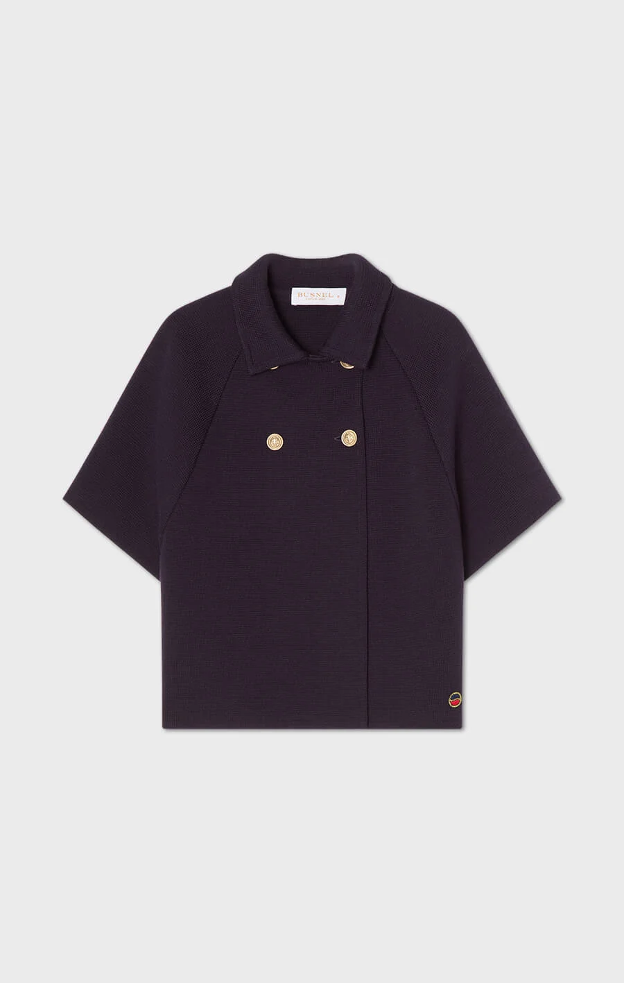 Busnel - Gertrude Short Wool Cape Prune
