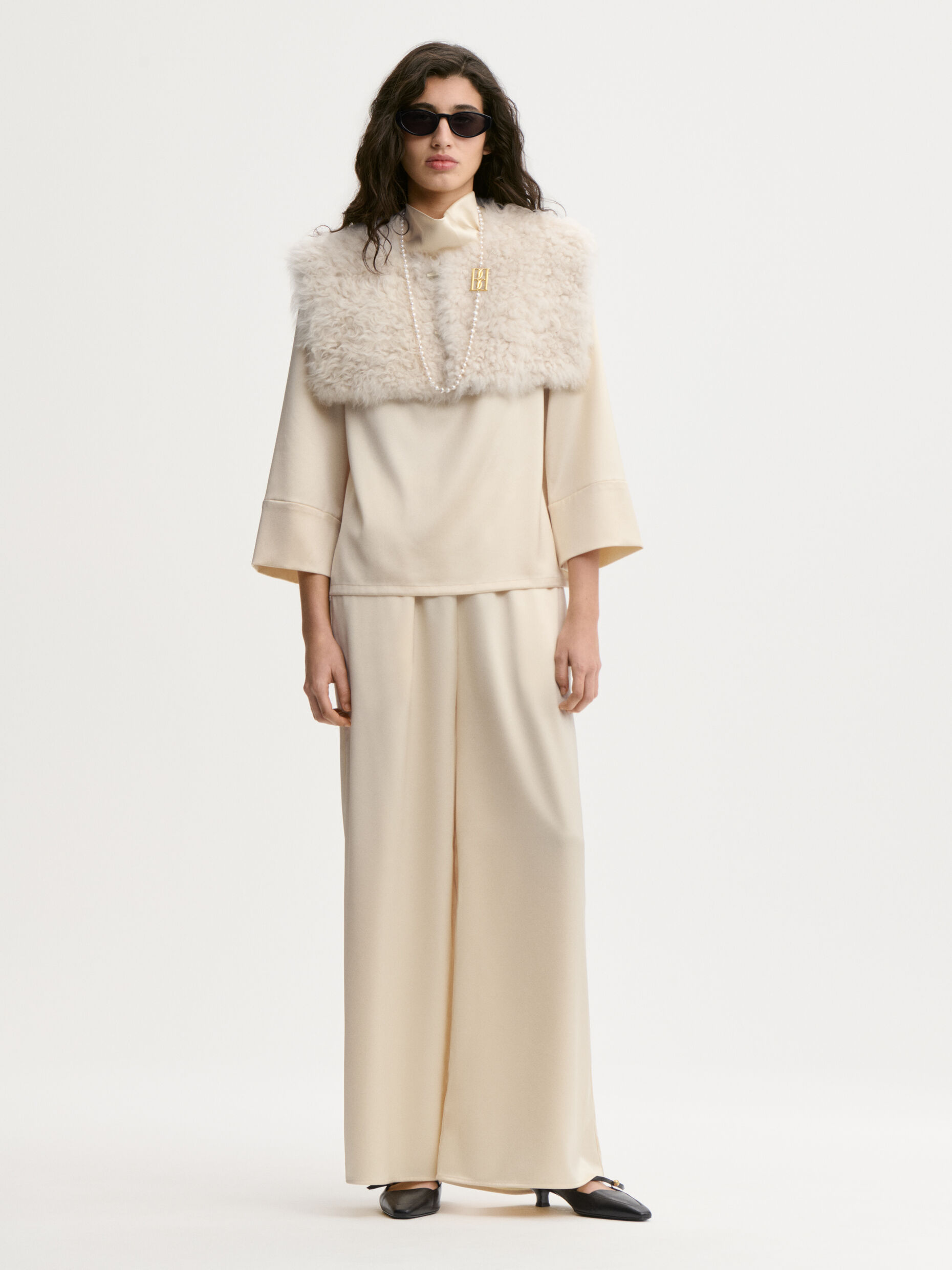 By Malene Birger - Louis Wide-Leg Trousers French Vanilla