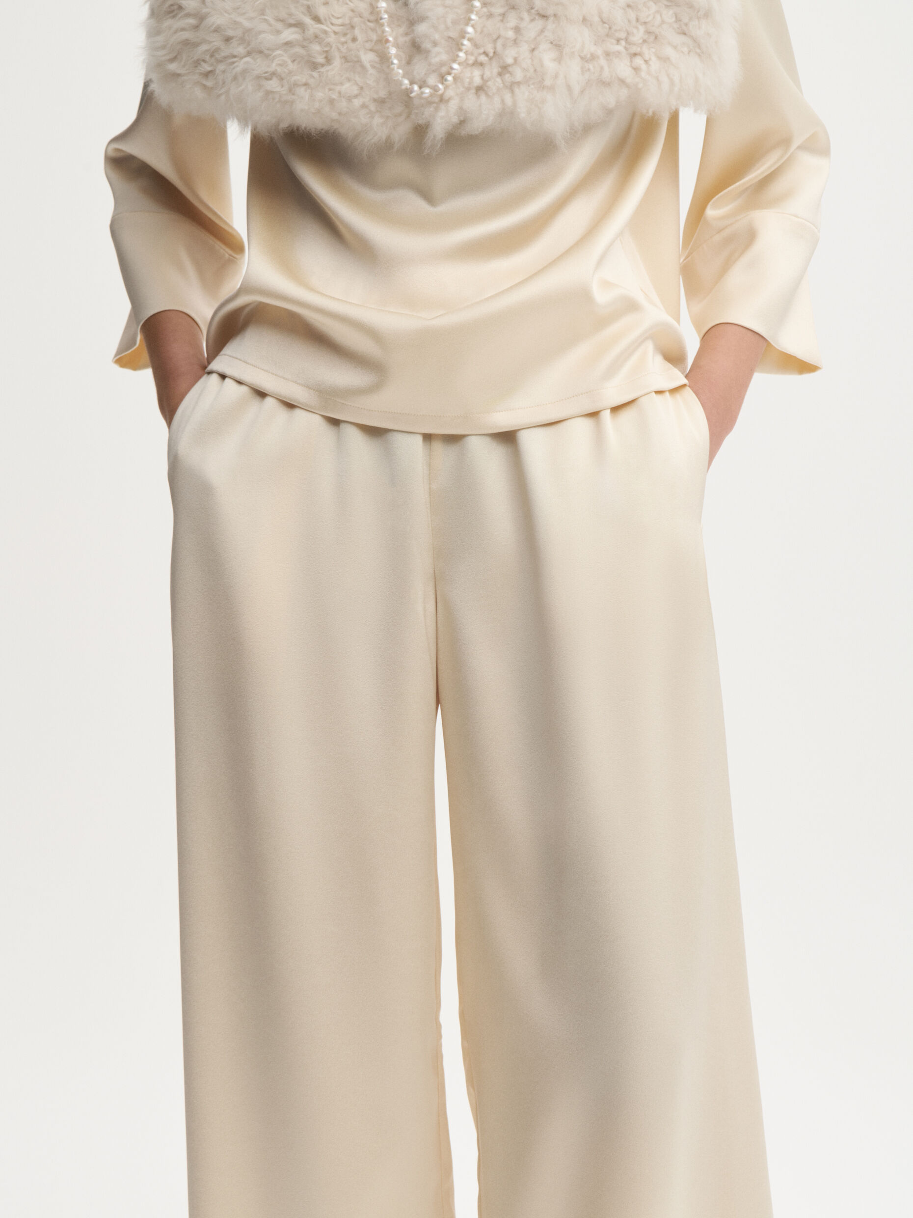 By Malene Birger - Louis Wide-Leg Trousers French Vanilla