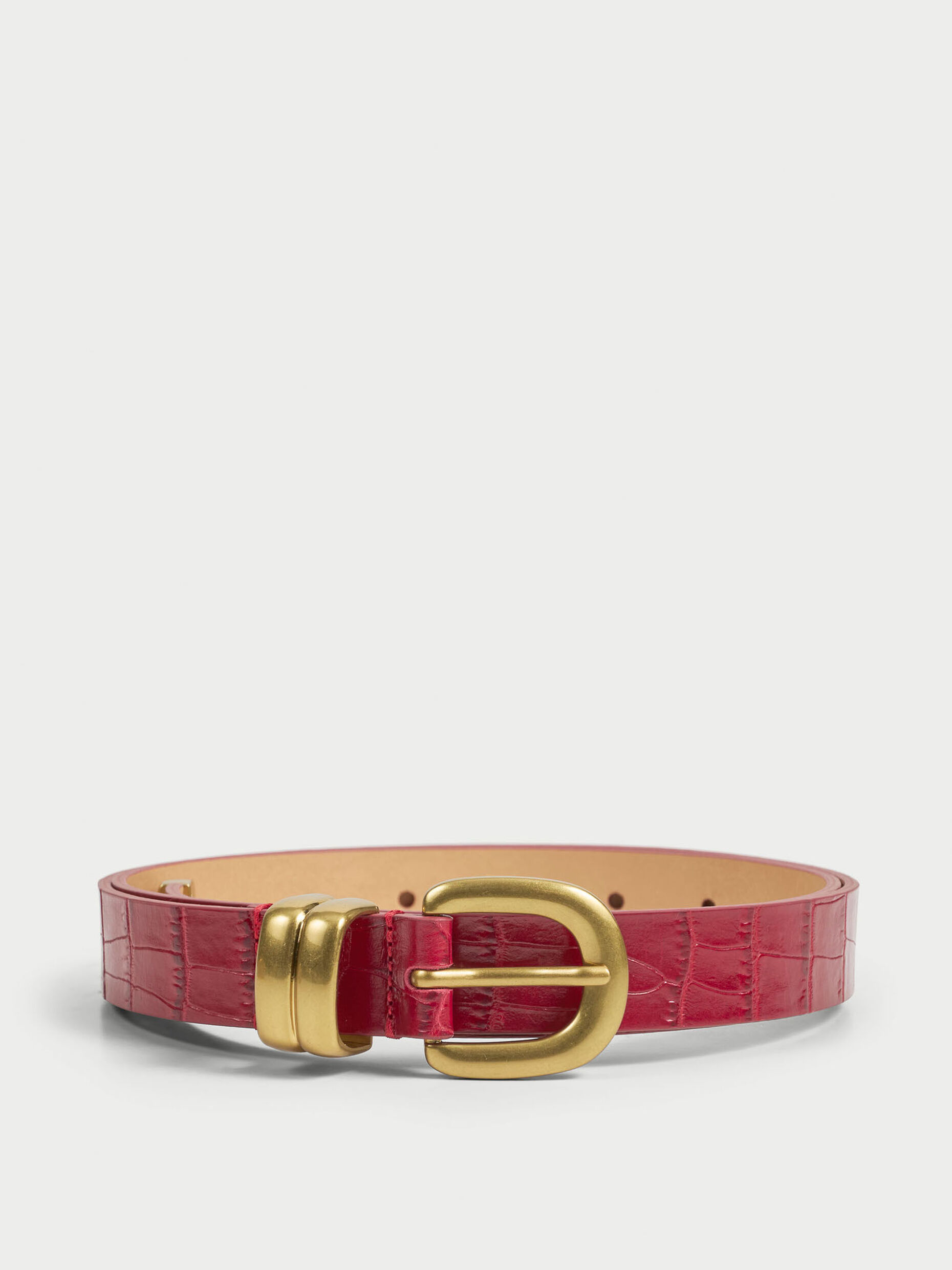 By Malene Birger - Zoilo Leather Belt Red Dahlia