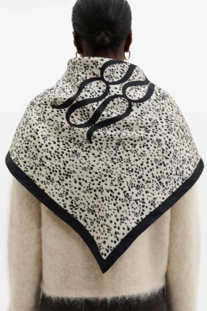 Malina - Silk Twill Scarf Shaded Dot