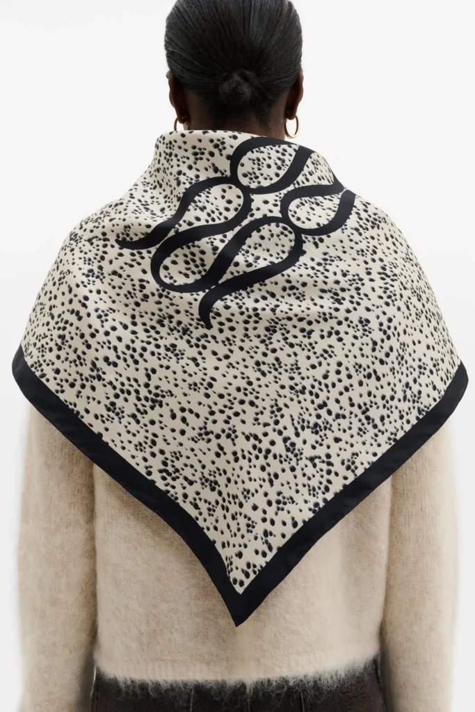Malina - Silk Twill Scarf Shaded Dot