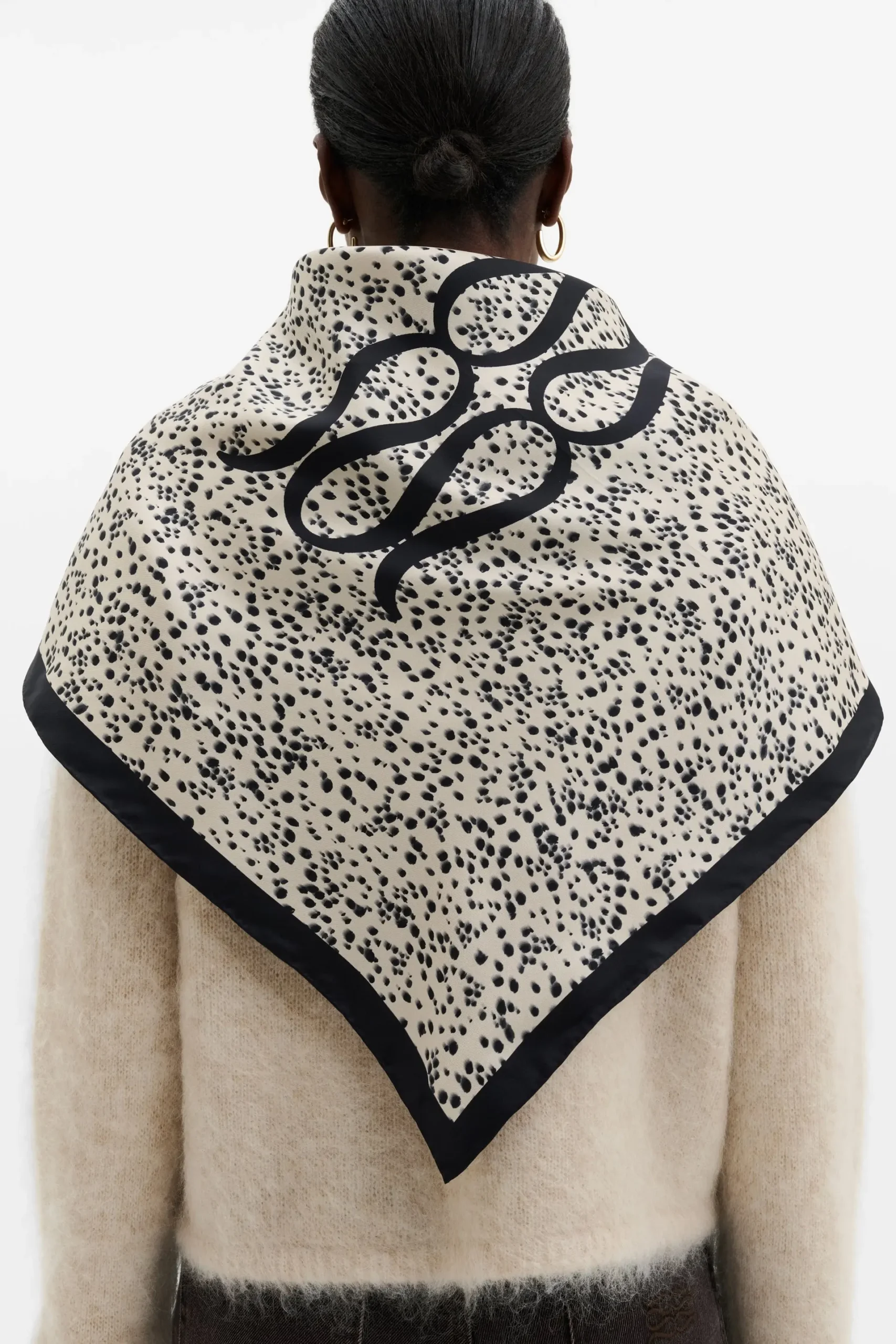 Malina - Silk Twill Scarf Shaded Dot