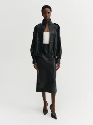 Almada Label - Mija Leather Bomber Jacket