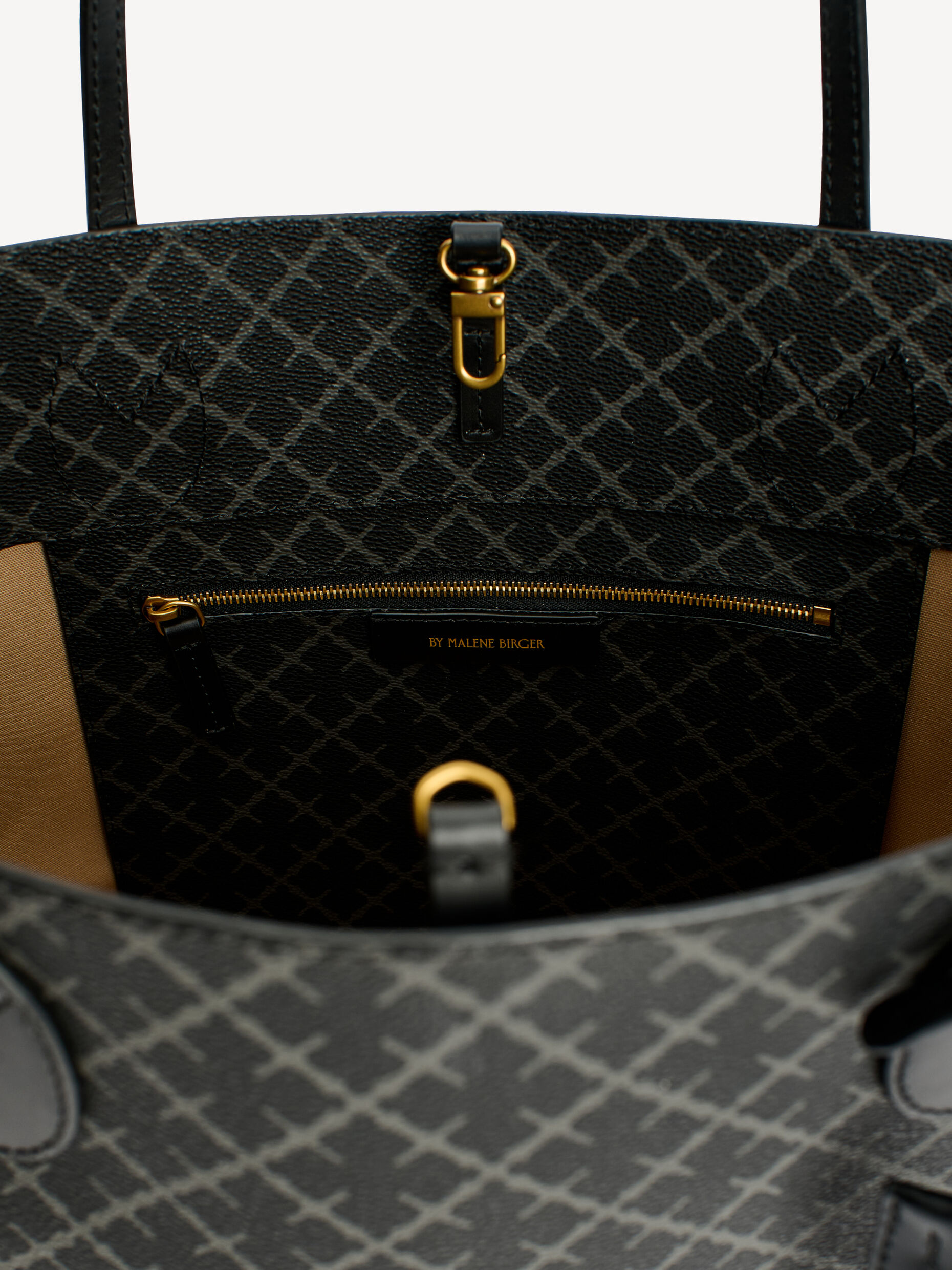 By Malene Birger - Abigail Printed Tote Bag Charcoal