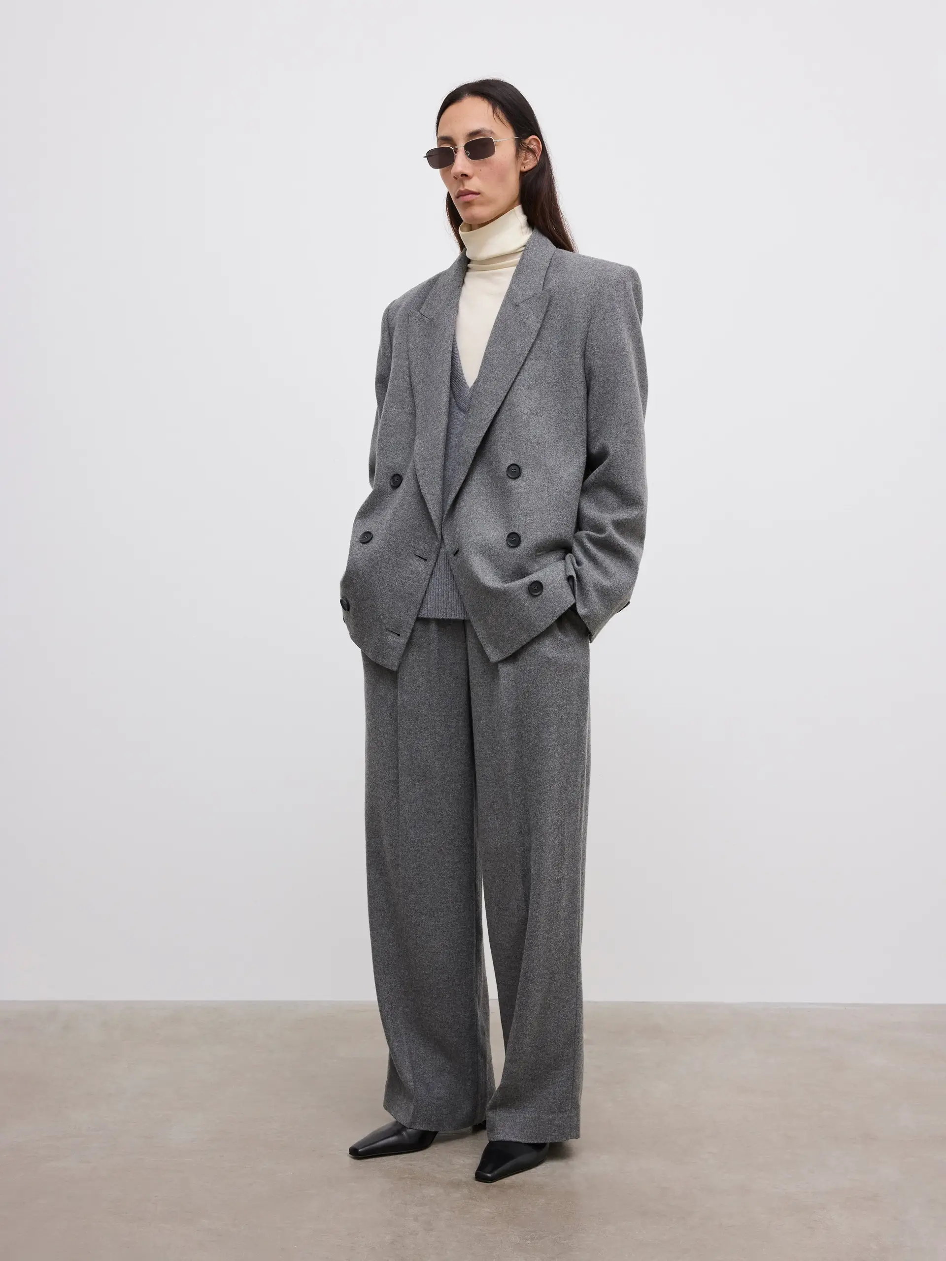 Dagmar - DB Flannel Blazer Light Grey Melange