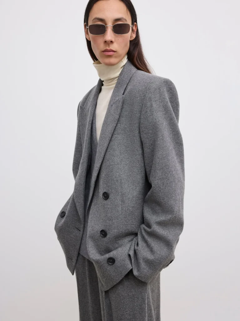 Dagmar - DB Flannel Blazer Light Grey Melange