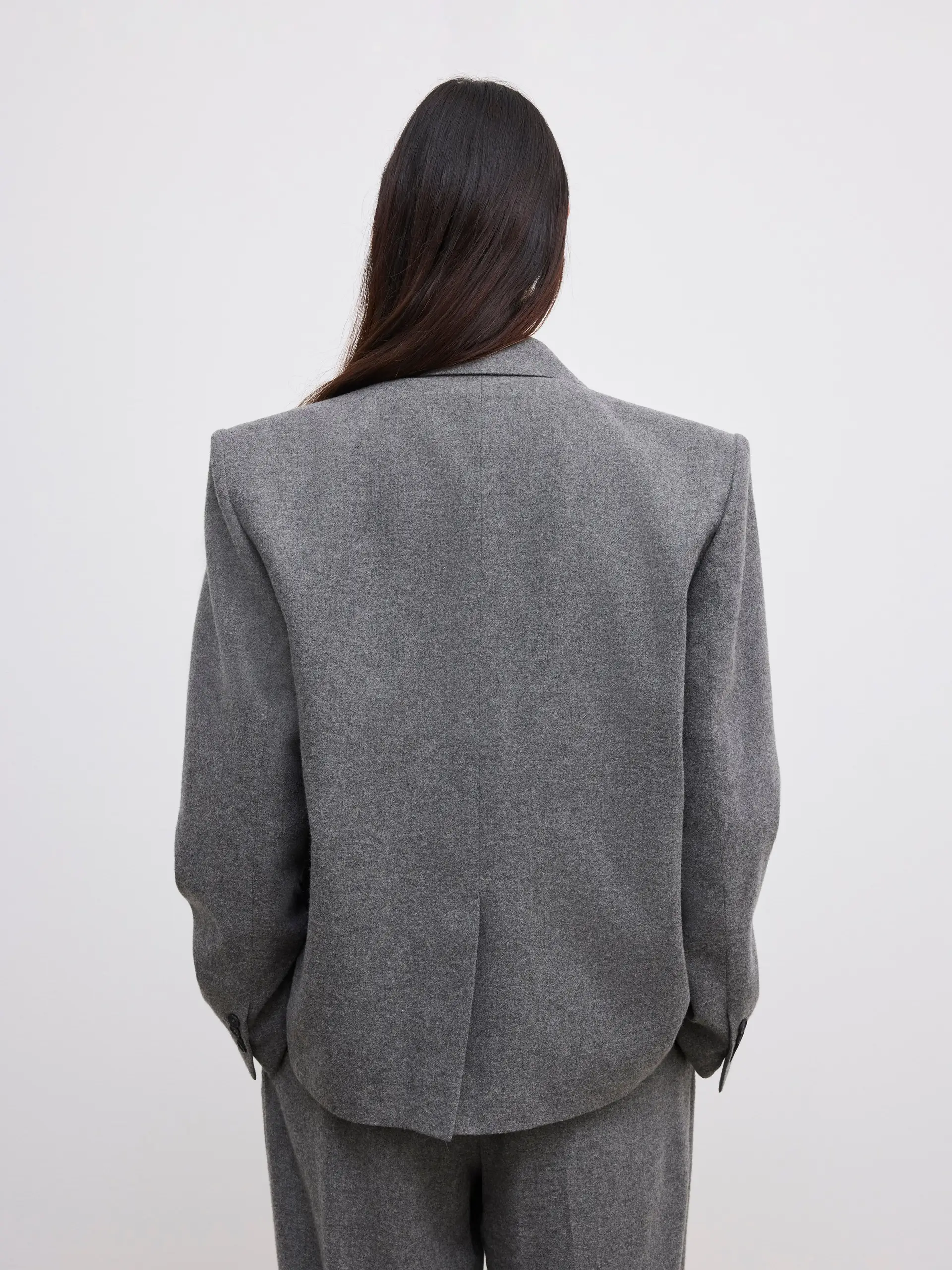 Dagmar - DB Flannel Blazer Light Grey Melange