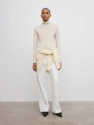 Dagmar - Wool Jersey Rollneck Cream White