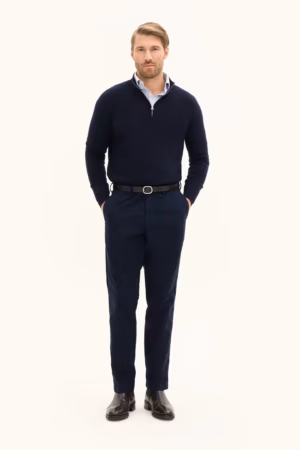 Oscar Jacobson - Dandy Chino Trousers Dark Blue