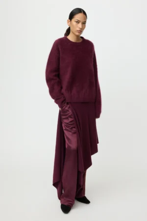 Soft Goat - Brushed Boyfriend Crewneck Bordeaux