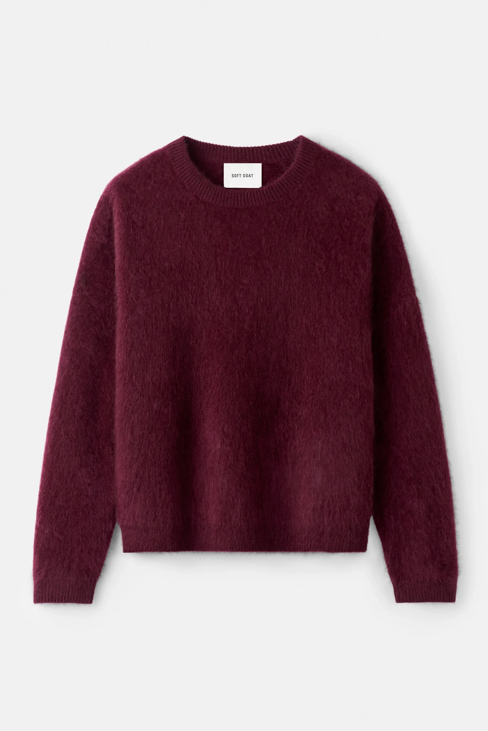 Soft Goat - Brushed Boyfriend Crewneck Bordeaux