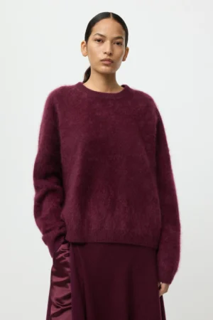 Soft Goat - Brushed Boyfriend Crewneck Bordeaux