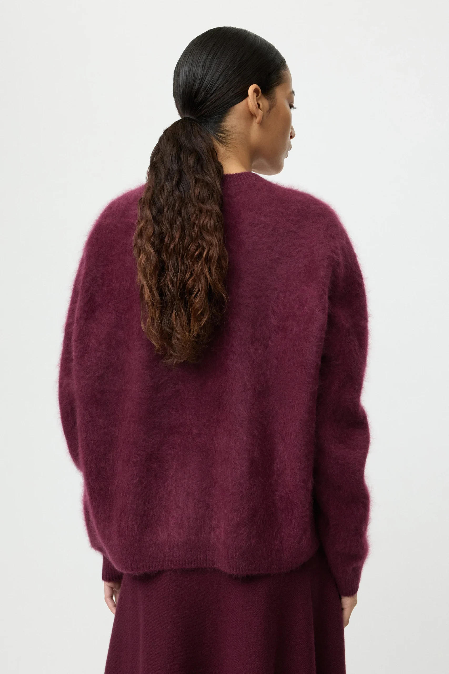 Soft Goat - Brushed Boyfriend Crewneck Bordeaux